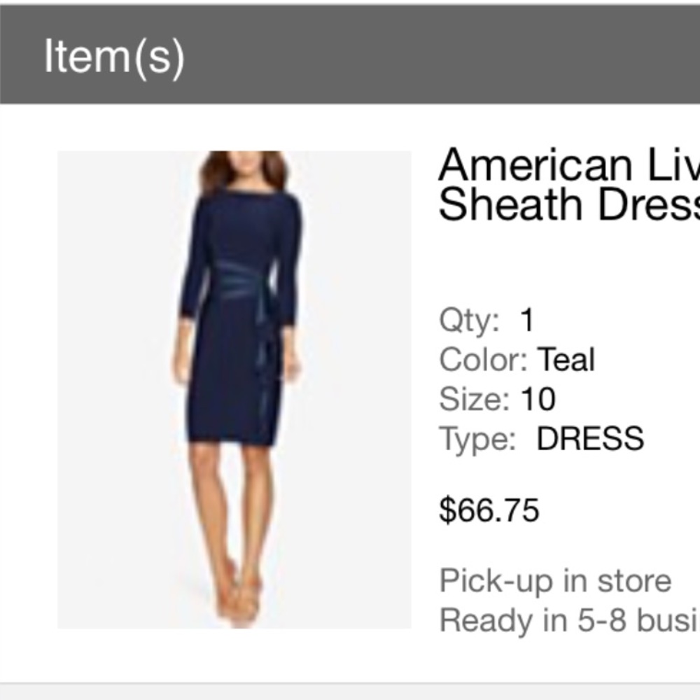 Navy dress! Worn once !